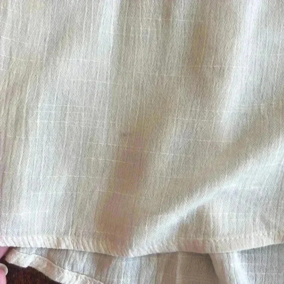 ASTR | Cream Off the Shoulder Flowy Gauze Top with Embroidery on Sleeves - Picture 5 of 7